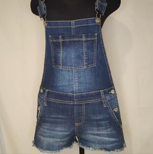 Mudd Blue Denim Overall Romper